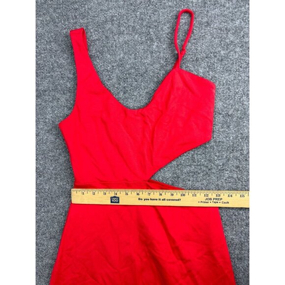 h:ours Dress Women's Medium Red Mini Shark Bite Cocktail Vegas Party - Picture 3 of 7